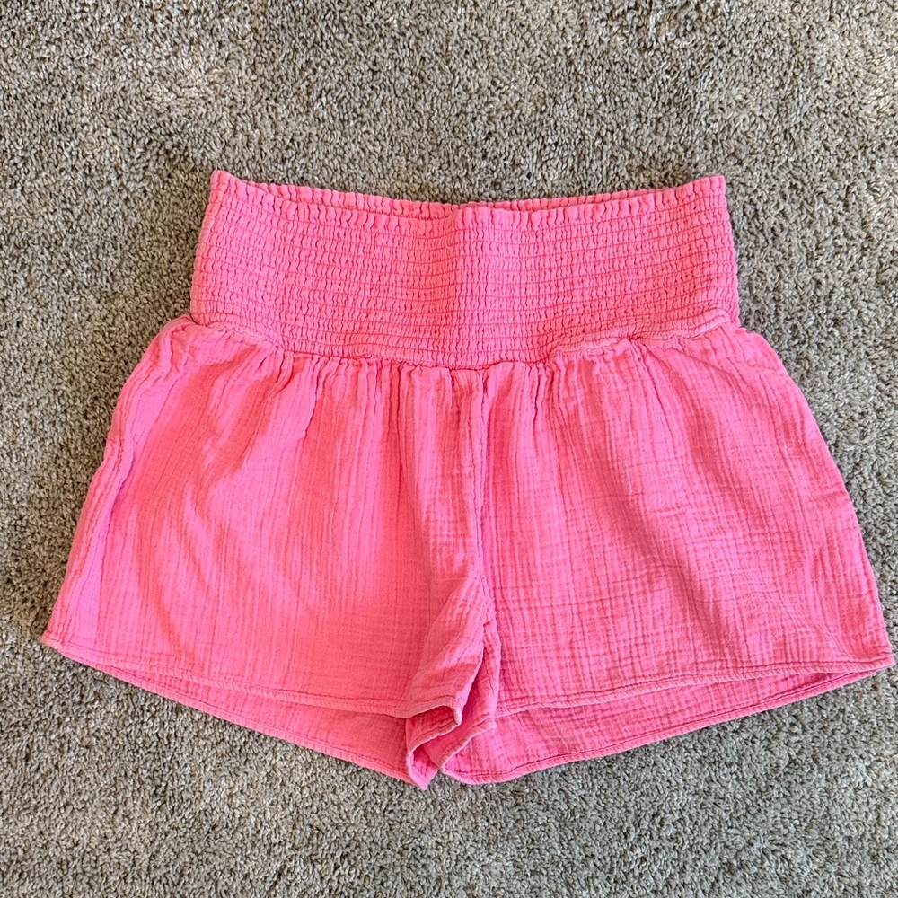 Vineyard Vines Coral Smocked Shorts